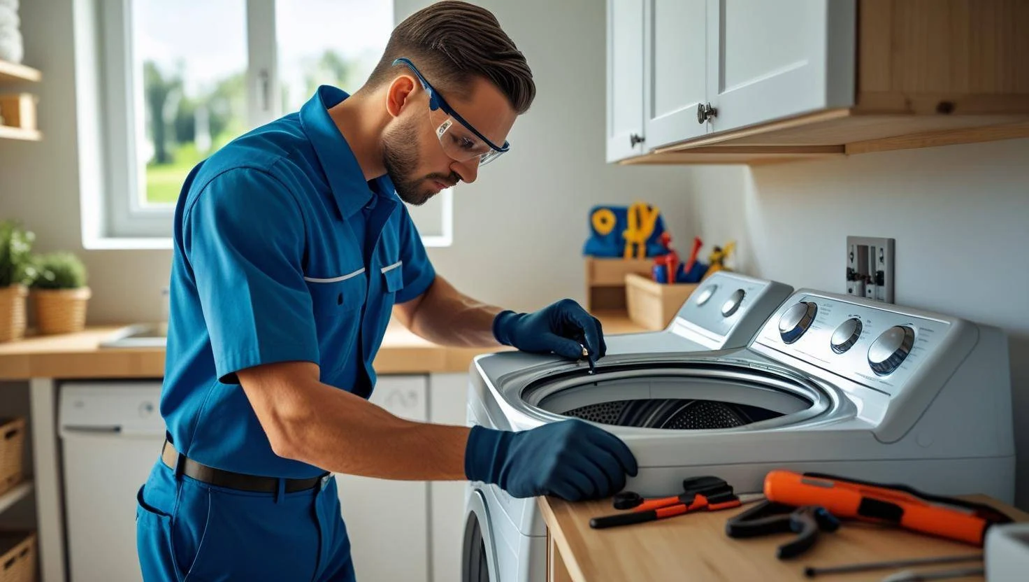 Tonny's Appliance Repair - Thornton 3 tecnico reparando una lavadora